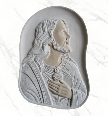 Cuore di Gesù di profilo - Scultura CR14