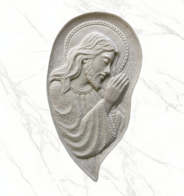 Gesù in preghiera in una goccia - Scultura CR40